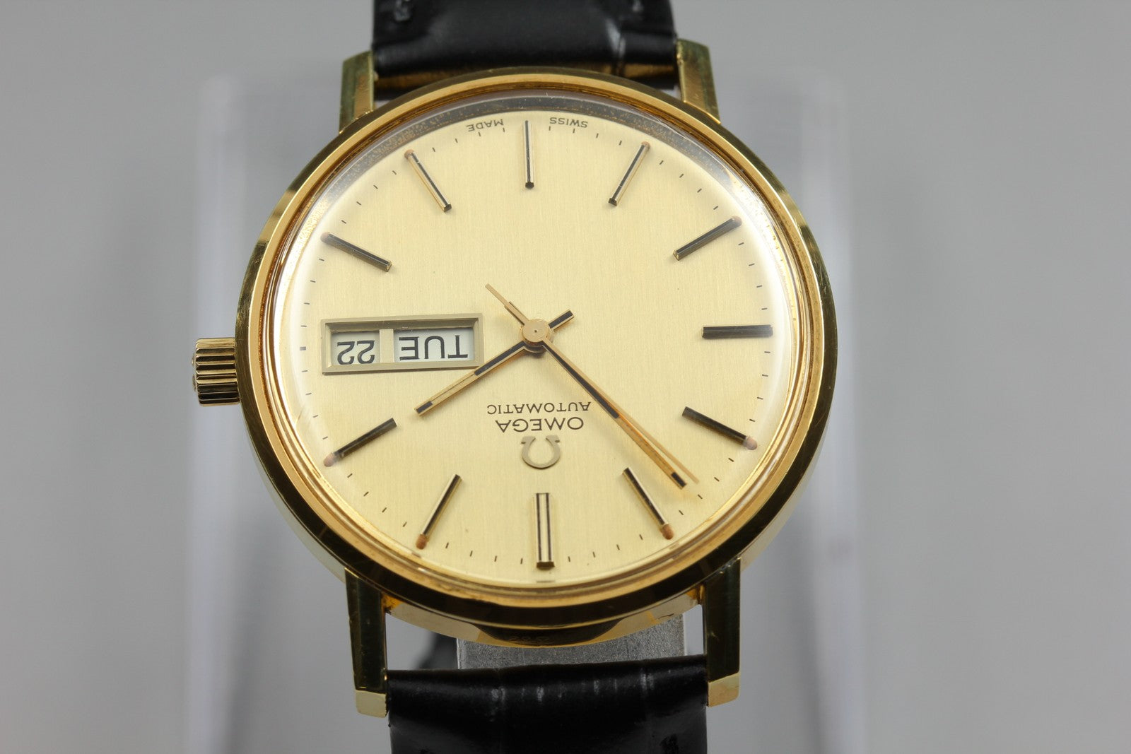 Vintage OMEGA Seamaster 166.0209 Cal.1022 Gold 34mm Day/Date AT Men's Watch