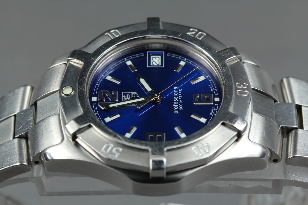 New Batt TAG HEUER Exclusive 2000 WN1112 Quartz Blue Dial Watch 39mm JAPAN Box