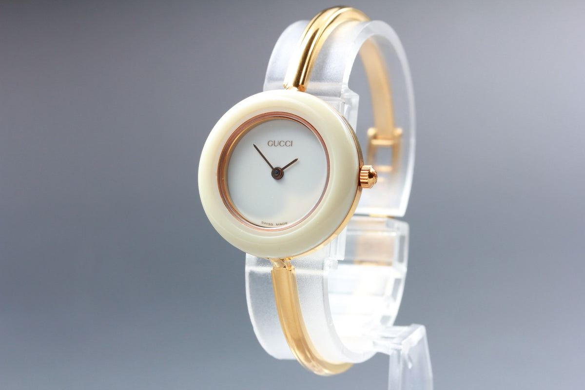 GUCCI Change Bezel 11/12.2 12Color Quartz Women's Watch 25mm Box New Batt JAPAN