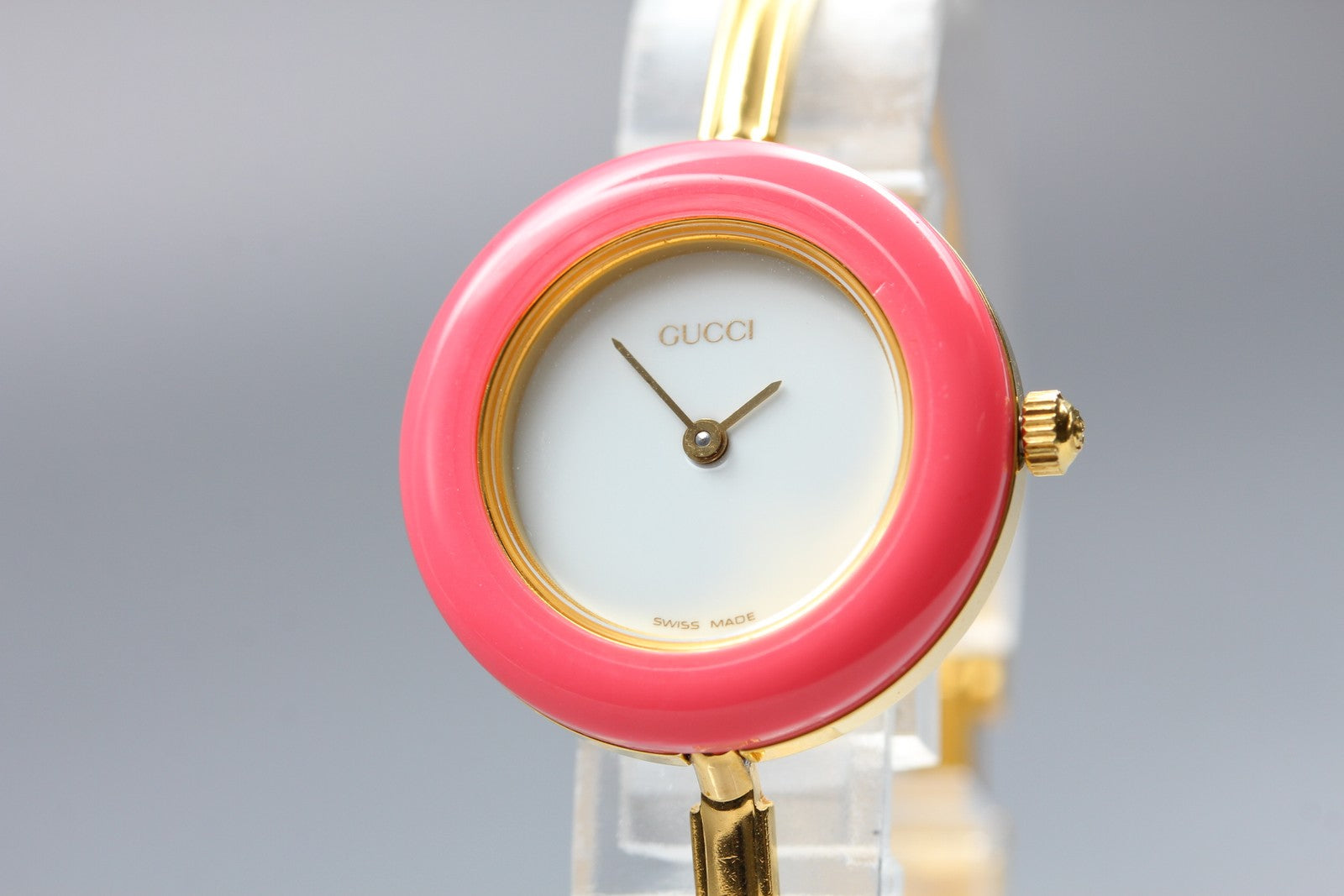 New Batt Gucci Change Bezel 11/12.2 12Color Women's White Quartz Watch JP Exc+5