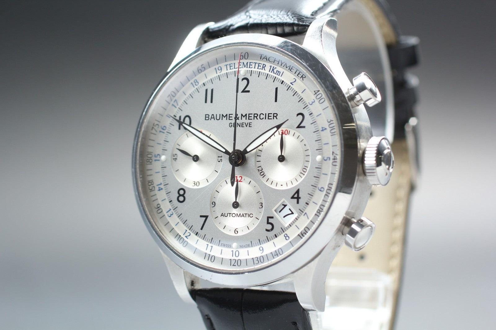 BAUME&MERCIER Capeland 65716 Automatic Chronograph Date Men's Watch 44mm Exc+5