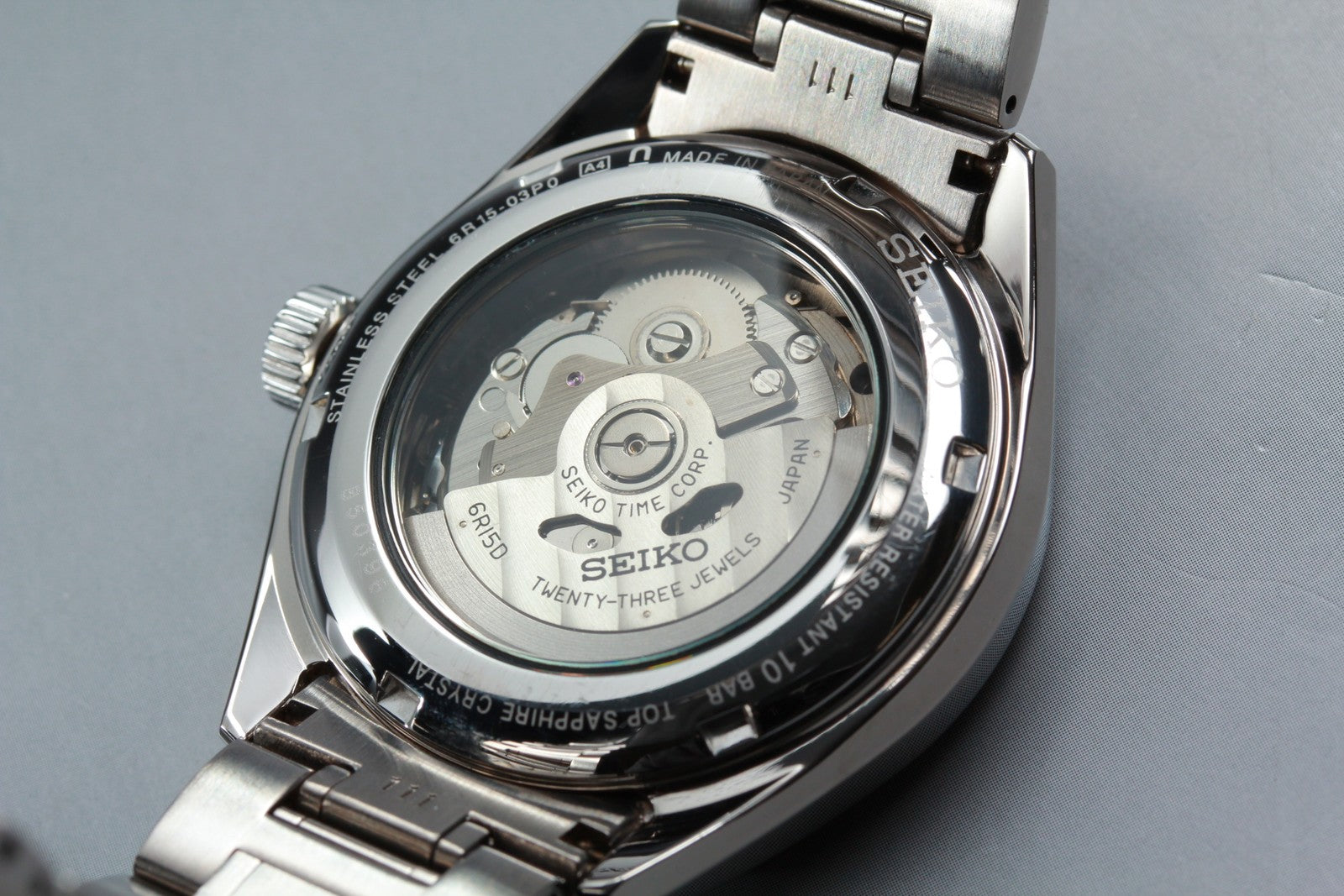 Exc+5* SEIKO Presage 6R15-03P0 Automatic Black Dial Boy's Watch 40mm JAPAN