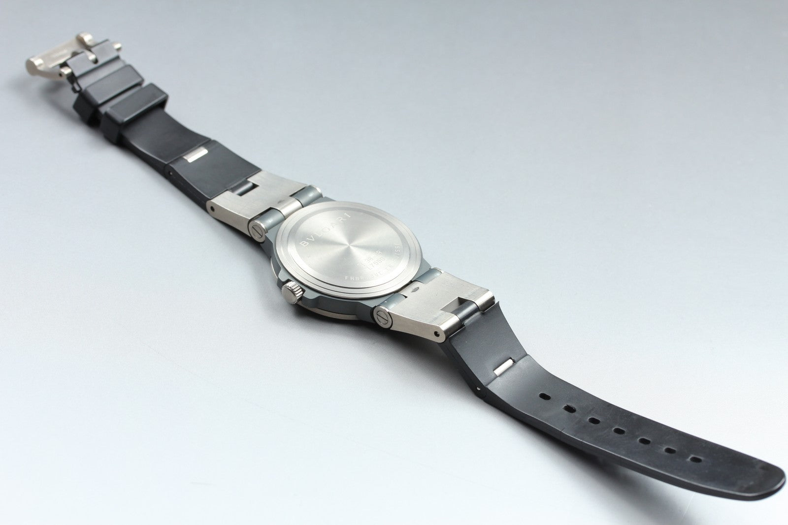 Vintage BVLGARI Diagono TI38TA Automatic Black Date Men's Watch 38mm From JAPAN