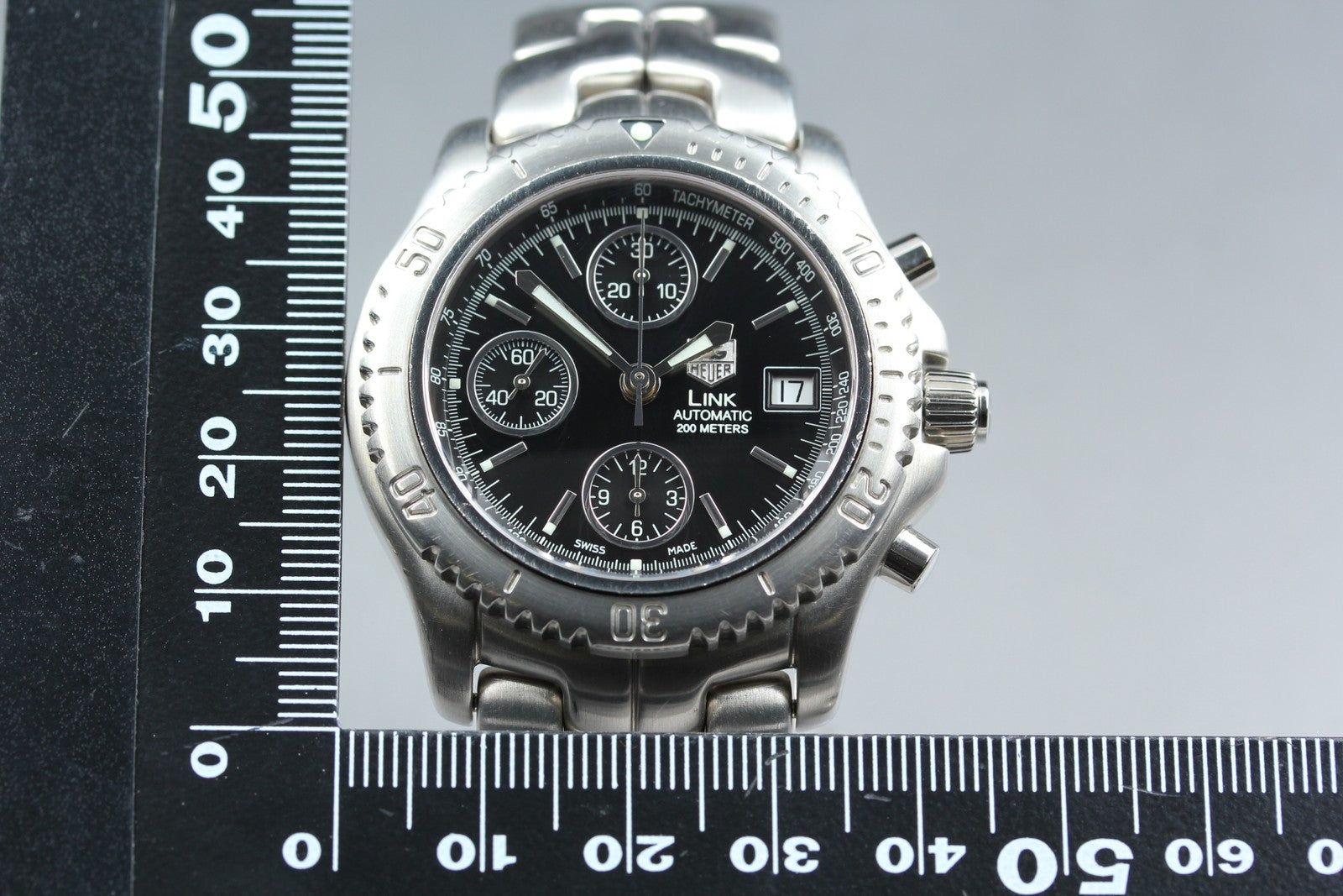 TAG HEUER TAG Heuer Link CT2111 Black Automatic Men's Watch 41mm JAPAN Box