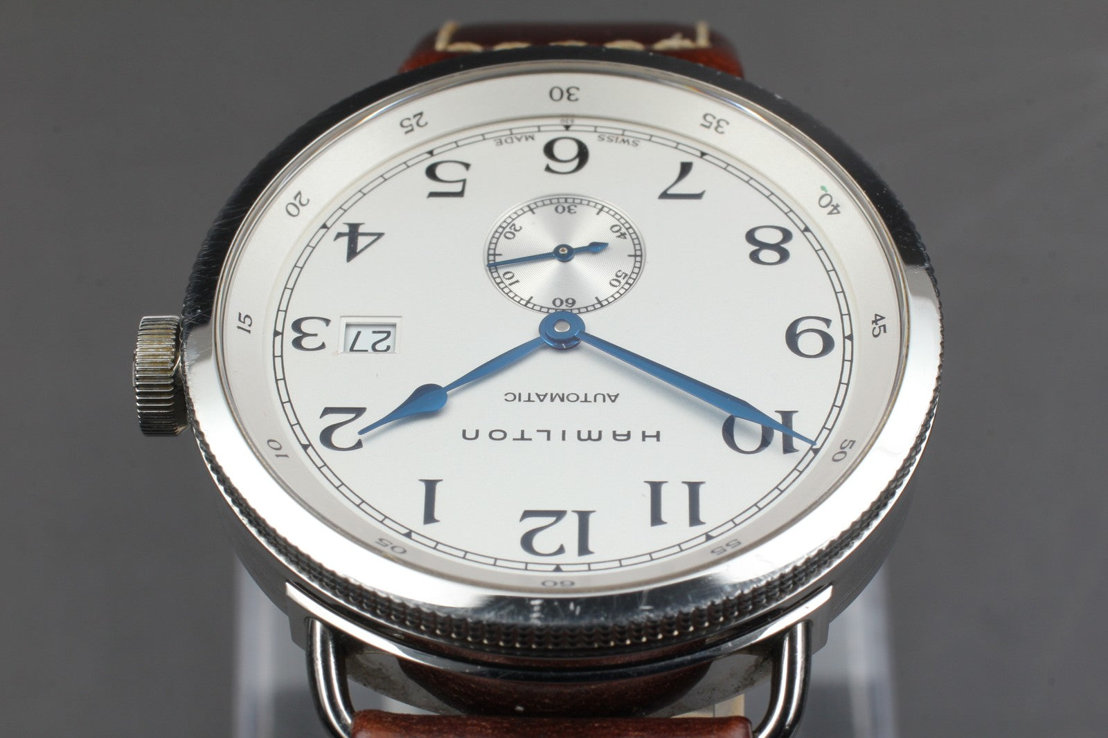 Exc+5* Hamilton H784650 Silver Stainless Steel Automatic Men's Watch 40mm JAPAN