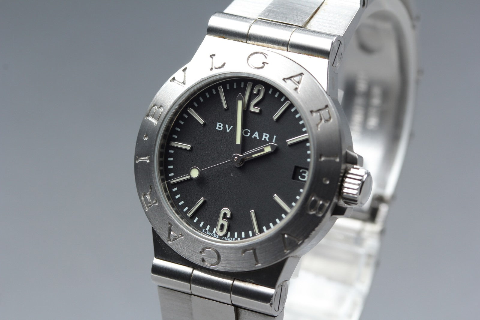 New Batt BVLGARI Diagono Sports LCV29S White Quartz Ladies Watch 29mm JAPAN