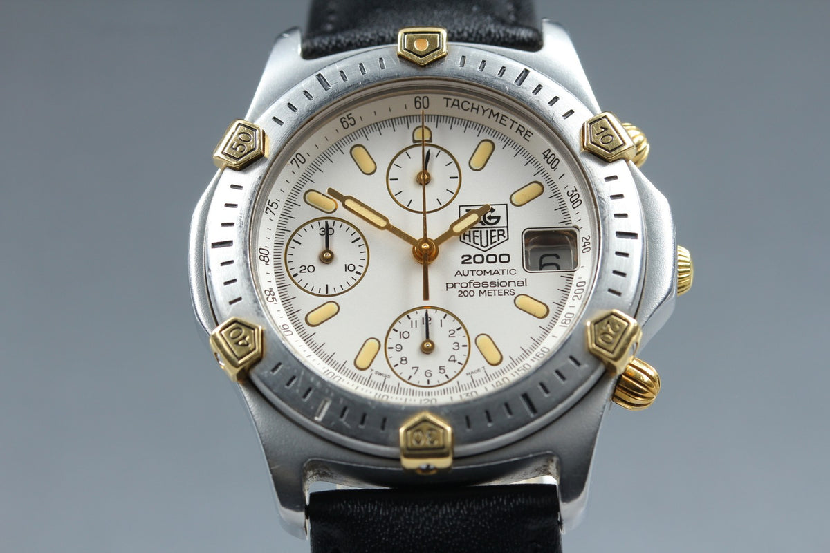 Vintage TAG HEUER 2000 165.806/1 Automatic Chronograph Men's Watch 40mm JAPAN