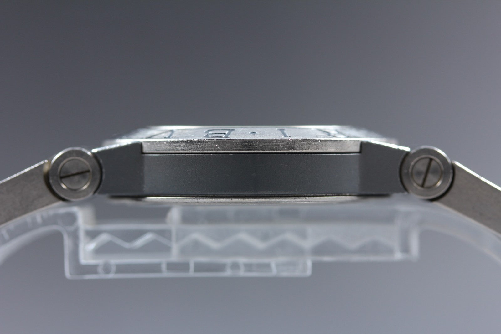 New Batt BVLGARI Diagono TI32TA Titanium Black Quartz Men's Watch 32mm Exc+5