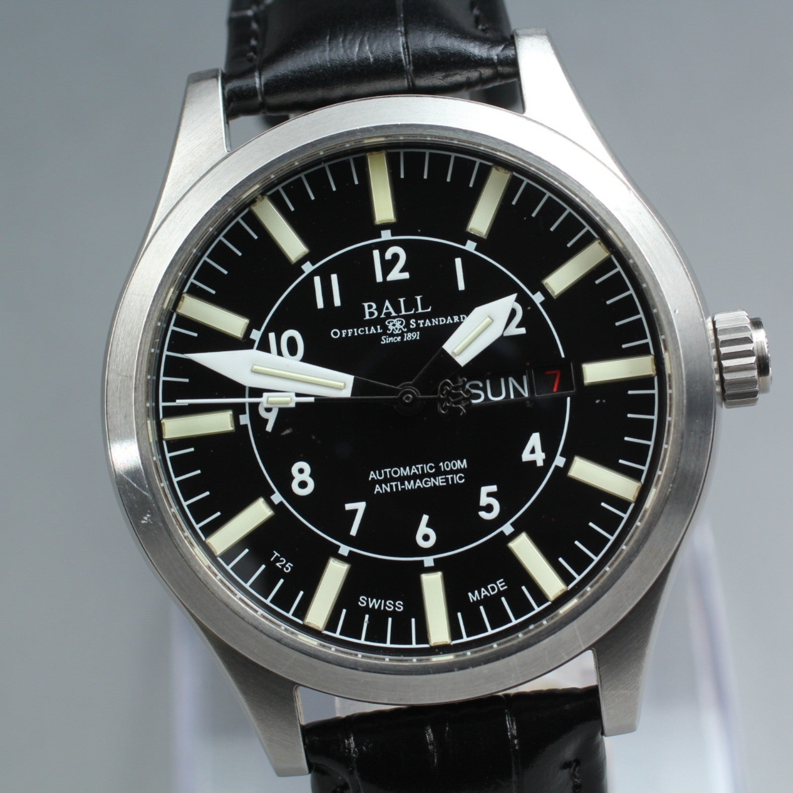 Ball Engineer Master II Aviator NM1086C Automatic Black Men's Watch 44mm JAPAN