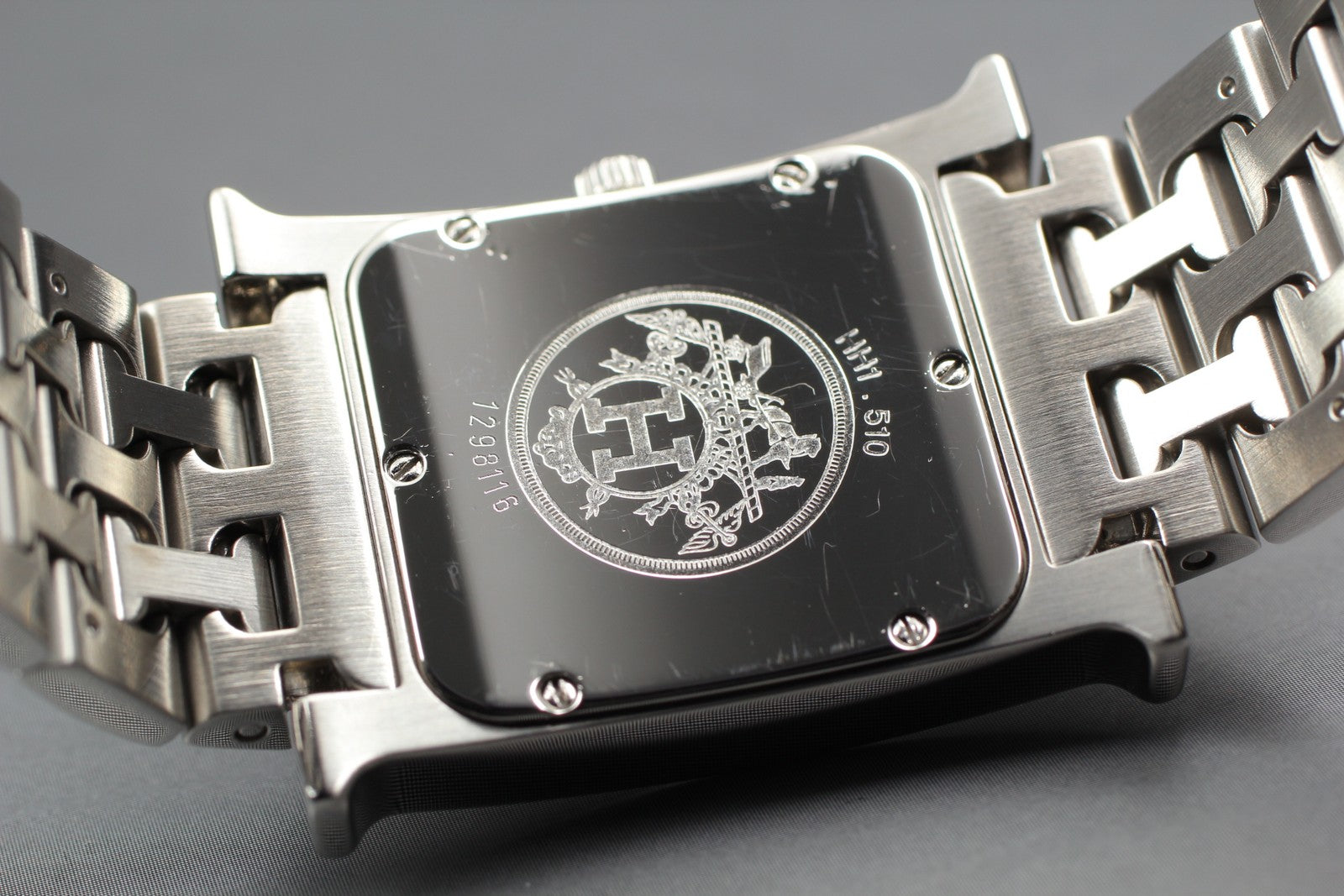 HERMES H Watch HH1.510 Blue Dial Quartz Unisex Watch 26mm JP Box From JAPAN