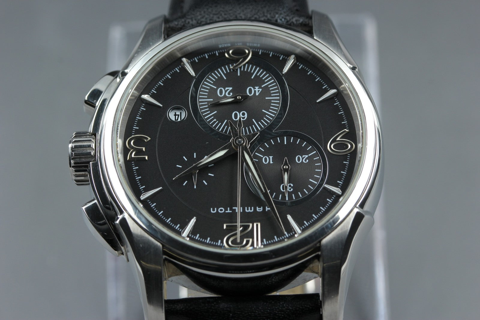 Hamilton Jazzmaster Chrono H326120 Black Chronograph Quartz Men's Watch 41mm JP