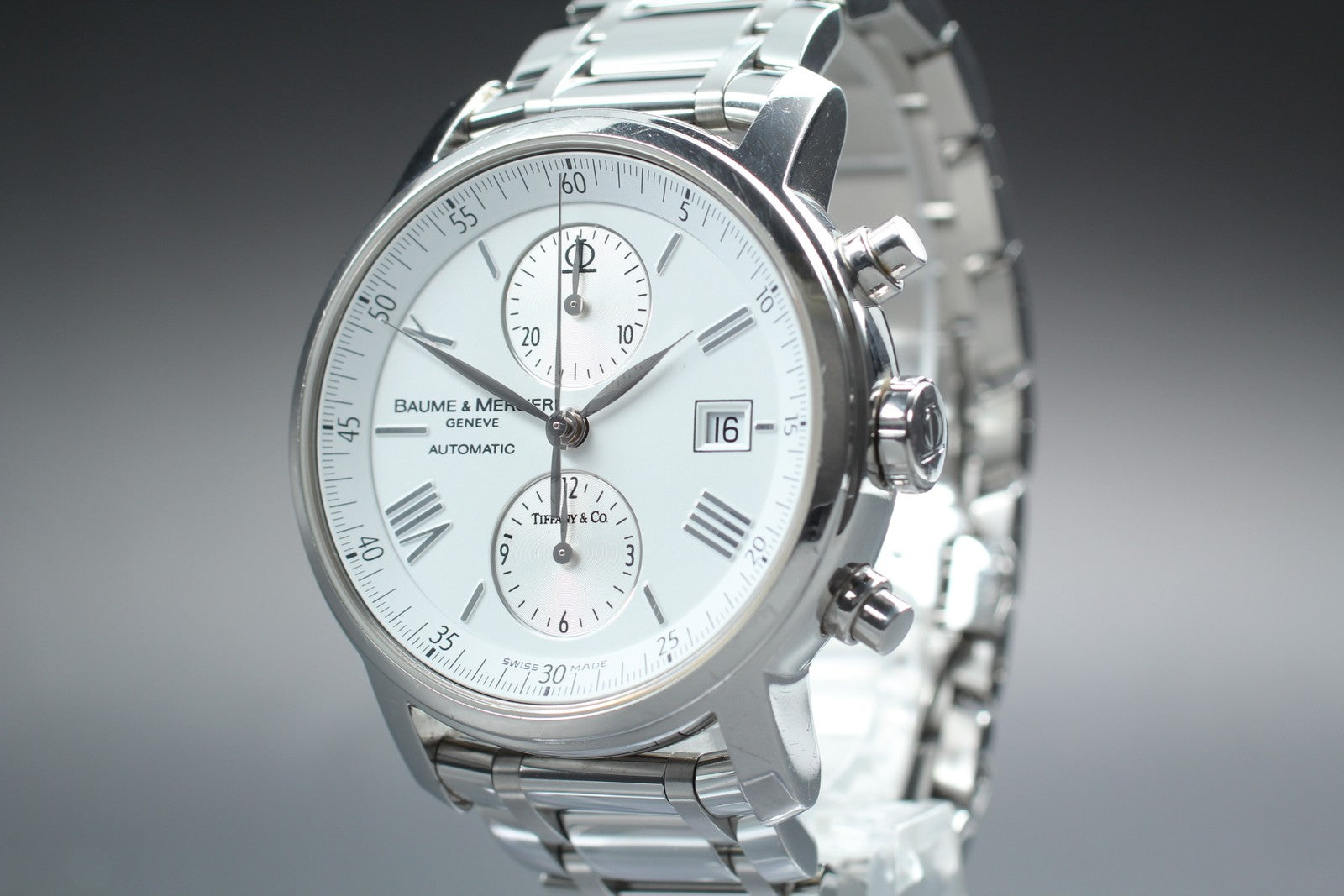 BAUME&MERCIER Classima 65591 White Automatic Men's Watch 42mm JAPAN Box
