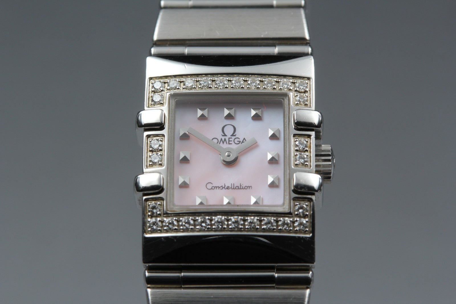 OMEGA Constellation Carre Quadra 1535.73 Cal.1376 Pink 15mm Qz Womens Watch Box