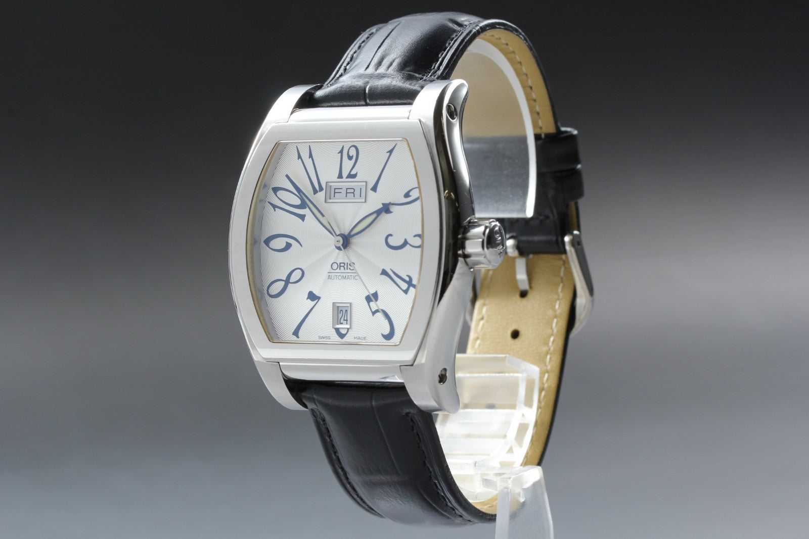 ORIS Miles Day Date 7539 Silver Black 37mm Automatic Men's Watch Japan