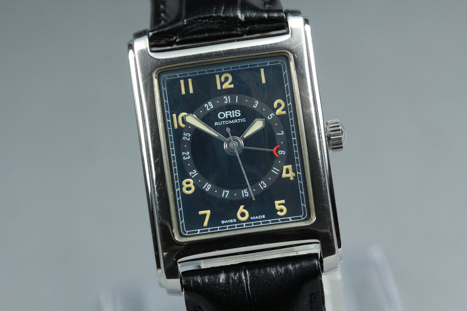 ORIS Rectangular Pointer Date B7460 Automatic Black Women's Watch 26mm JAPAN
