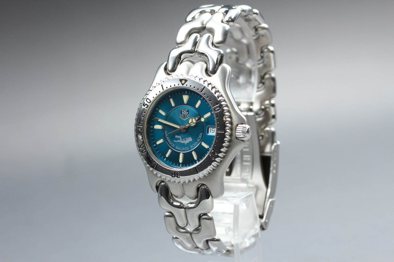 Rare Limited Edition TAG HEUER SEL WG111K Quartz Green Men's Watch 36mm JP Box