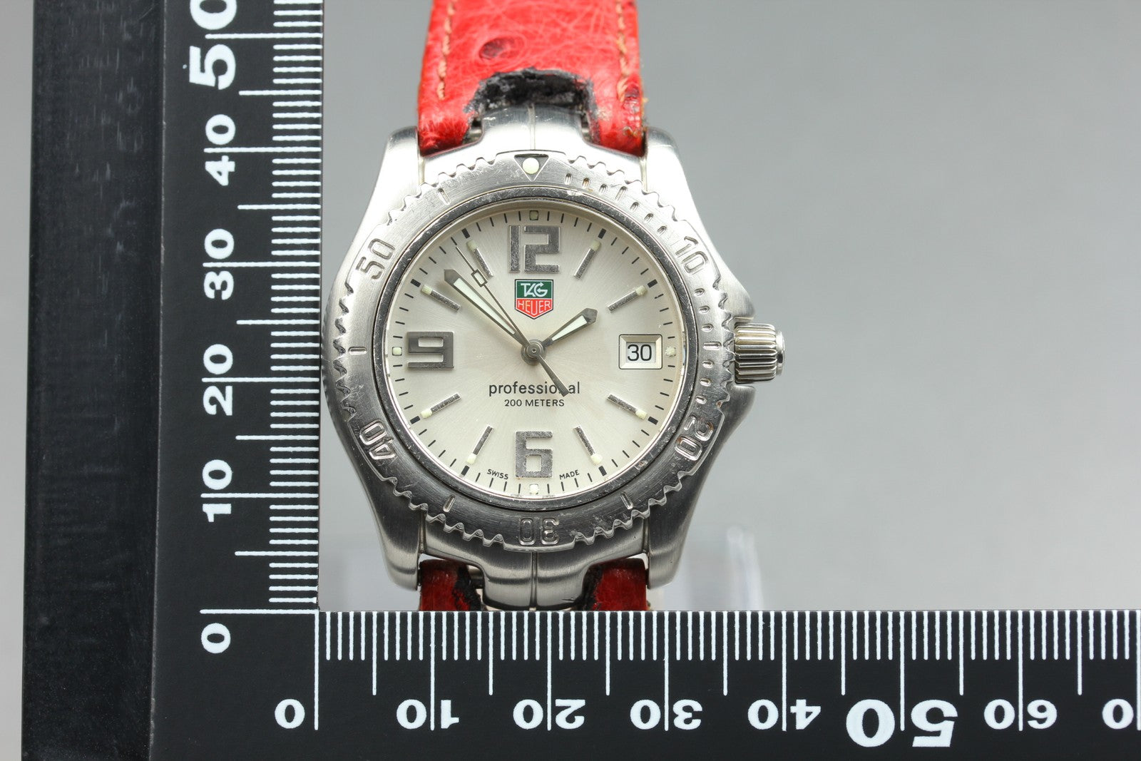 New Batt TAG Heuer Link WT1212 Date Quartz Silver Dial Men's Watch 36mm JAPAN
