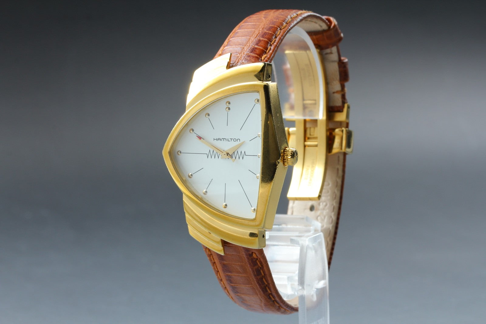 New Batt Hamilton Ventura H243010 Quartz White Dial Men's Watch 32mm Exc+4*Box