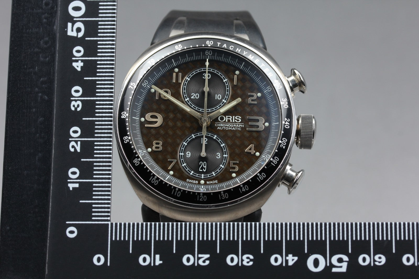 Limited ORIS Williams TT3 7587 Automatic Chronograph Brown Dial Men's Watch 43mm