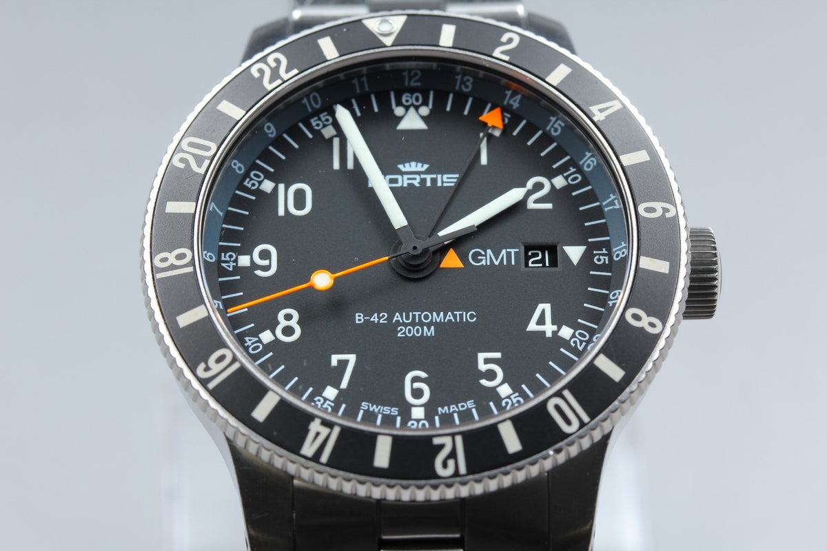 Overhauled FORTIS Cosmo Note 649.10.148.3 Automatic Men's Watch 44mm JAPAN