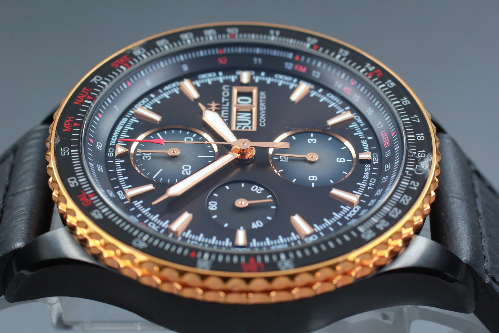 overhauled Hamilton Khaki Aviation Converter H767360 Automatic Black Watch 45mm