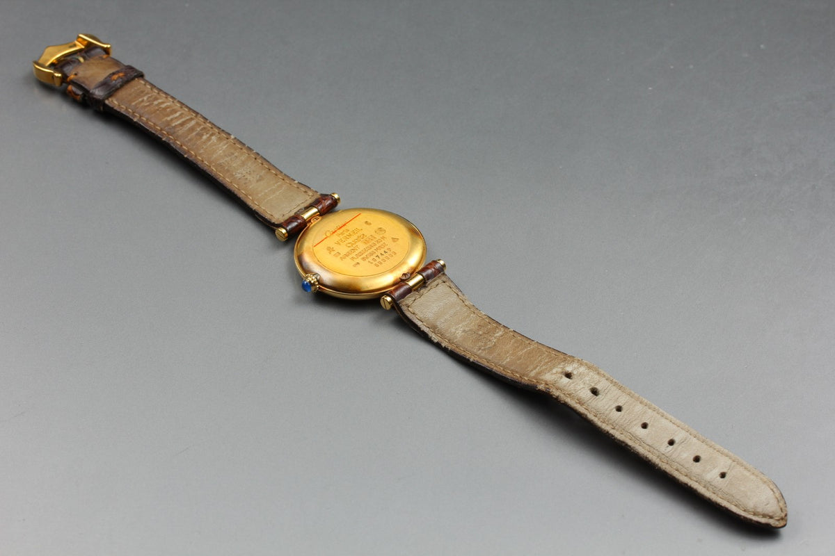 Vintage Cartier Must de Cartier Vendome 590003 Vermeil 925 Quartz Women's Watch