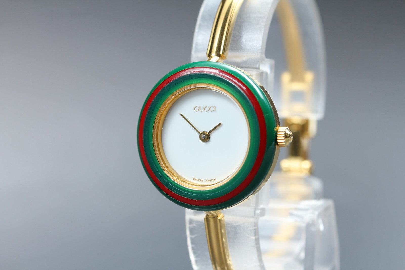 New Batt Gucci Change Bezel 11/12.2 12Color Women's White Quartz Watch JAPAN