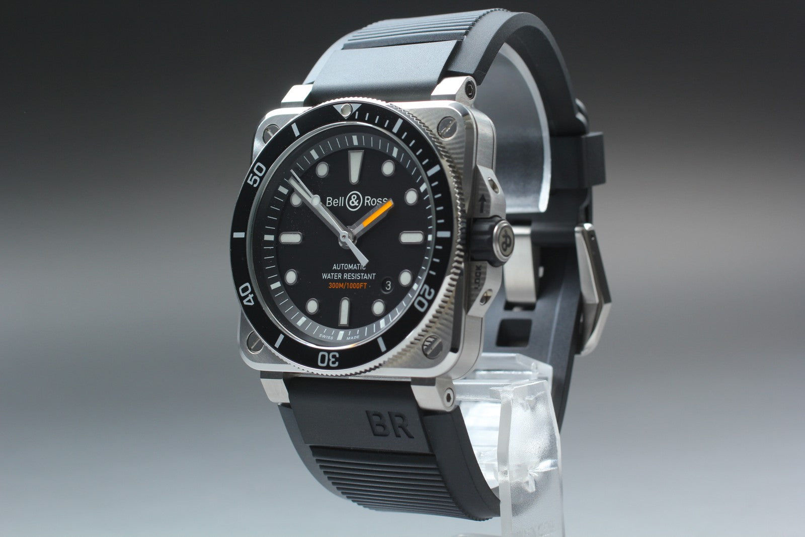 Bell & Ross BR 03-92-DIV Automatic Black Date Men's Watch 43mm JP N MINT*Box