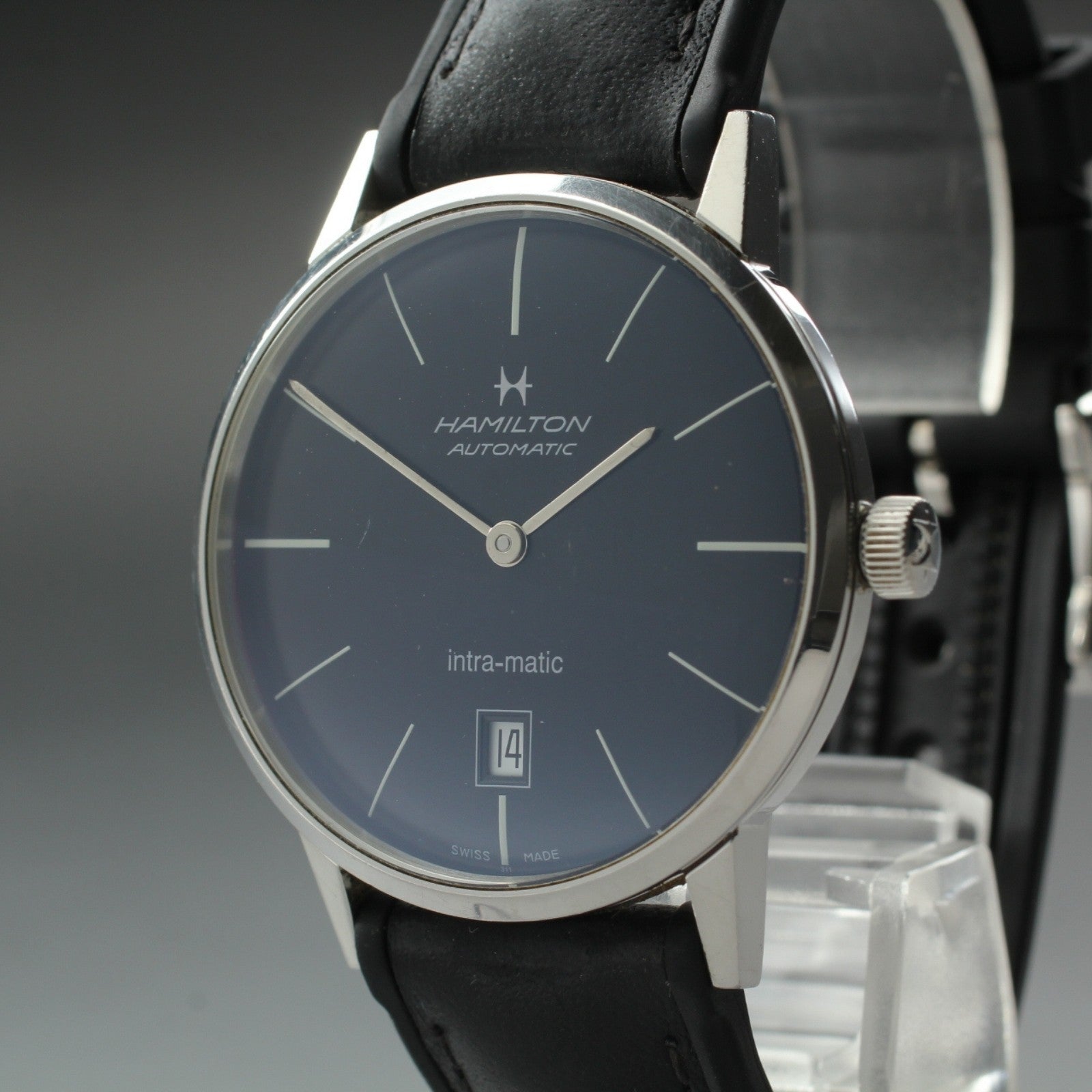 Hamilton Intra-Matic H384551 Black Automatic Men's Watch 38mm JAPAN Box