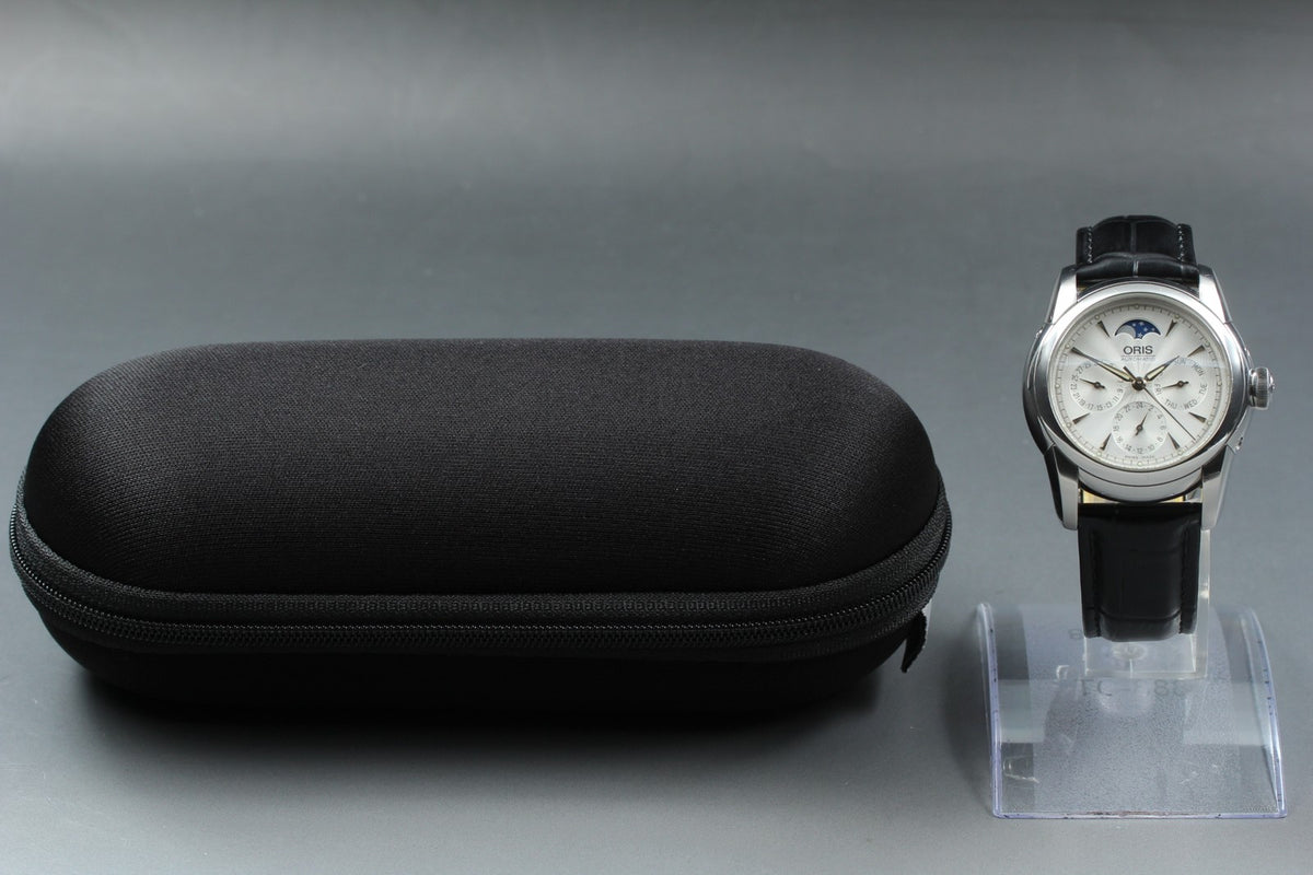 ORIS Artelier Complication 7554 Moon Phase Silver Black 38mm Quartz Men’s Watch