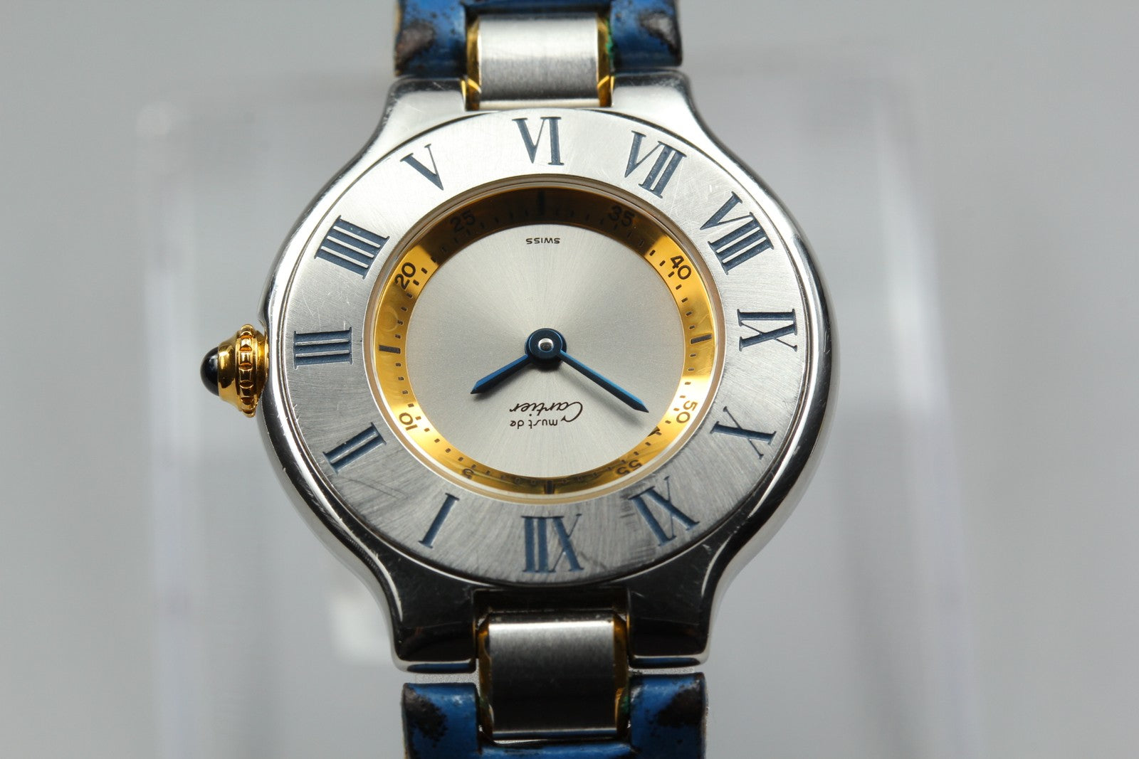 New Batt Cartier Must De 21 1340 Silver Dial Quartz Women's Watch 27mm Box JAPAN