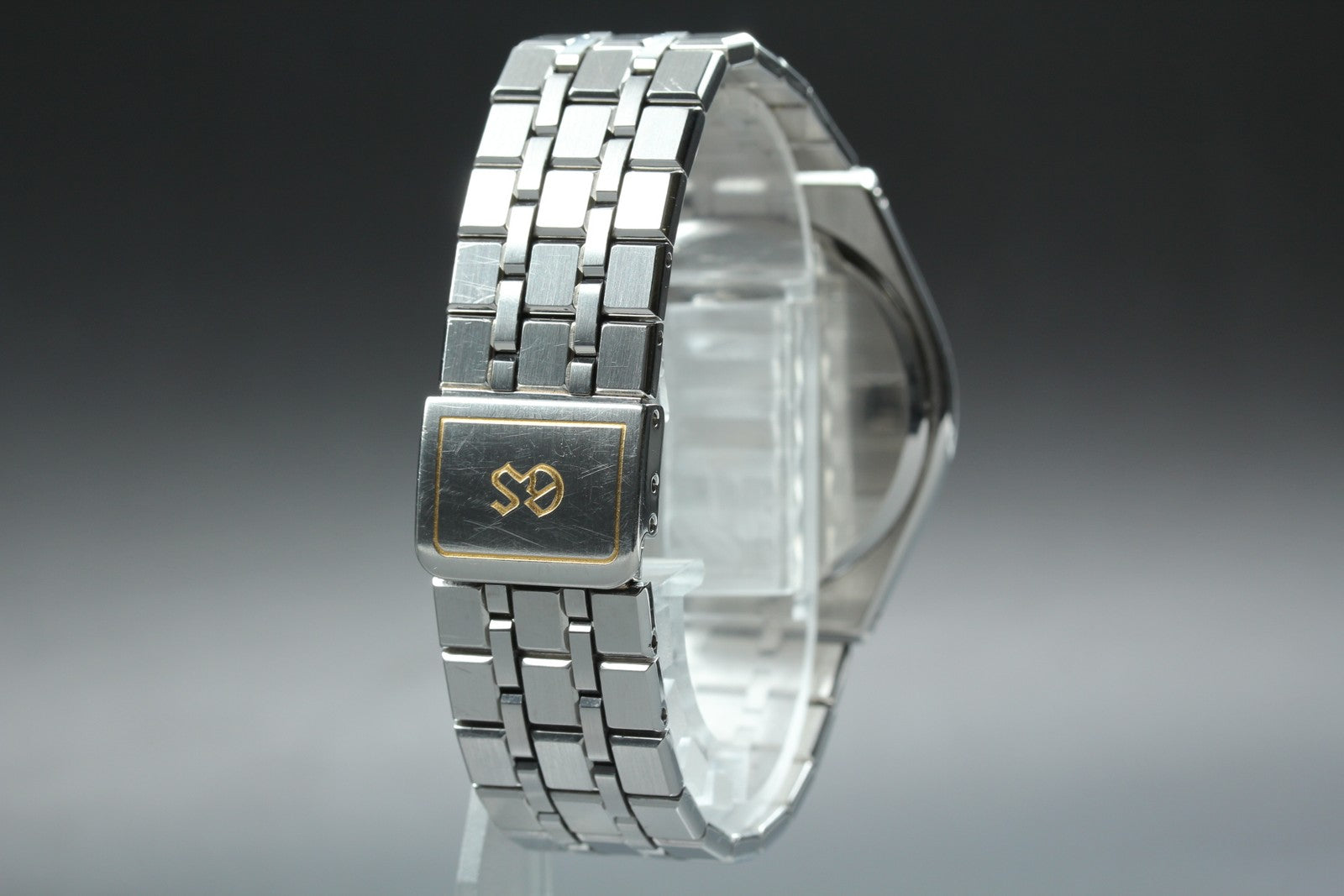 New Batt GRAND SEIKO 9587-8000 SBGS003 Silver Quartz Date Boy's Watch 36mm JAPAN