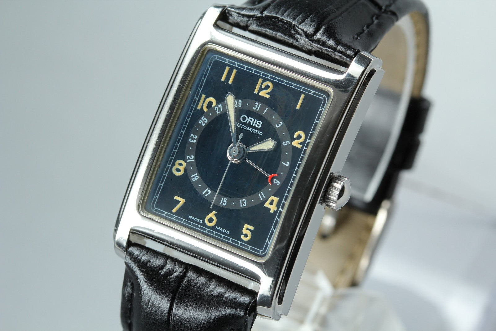 ORIS Rectangular Pointer Date B7460 Automatic Black Women's Watch 26mm JAPAN