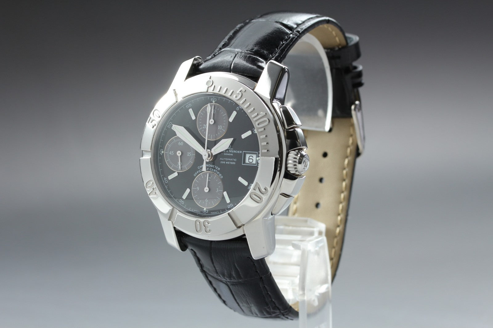 BAUME&MERCIER Capeland 65352 Automatic Chronograph Black Men's Watch 40mm JP Box