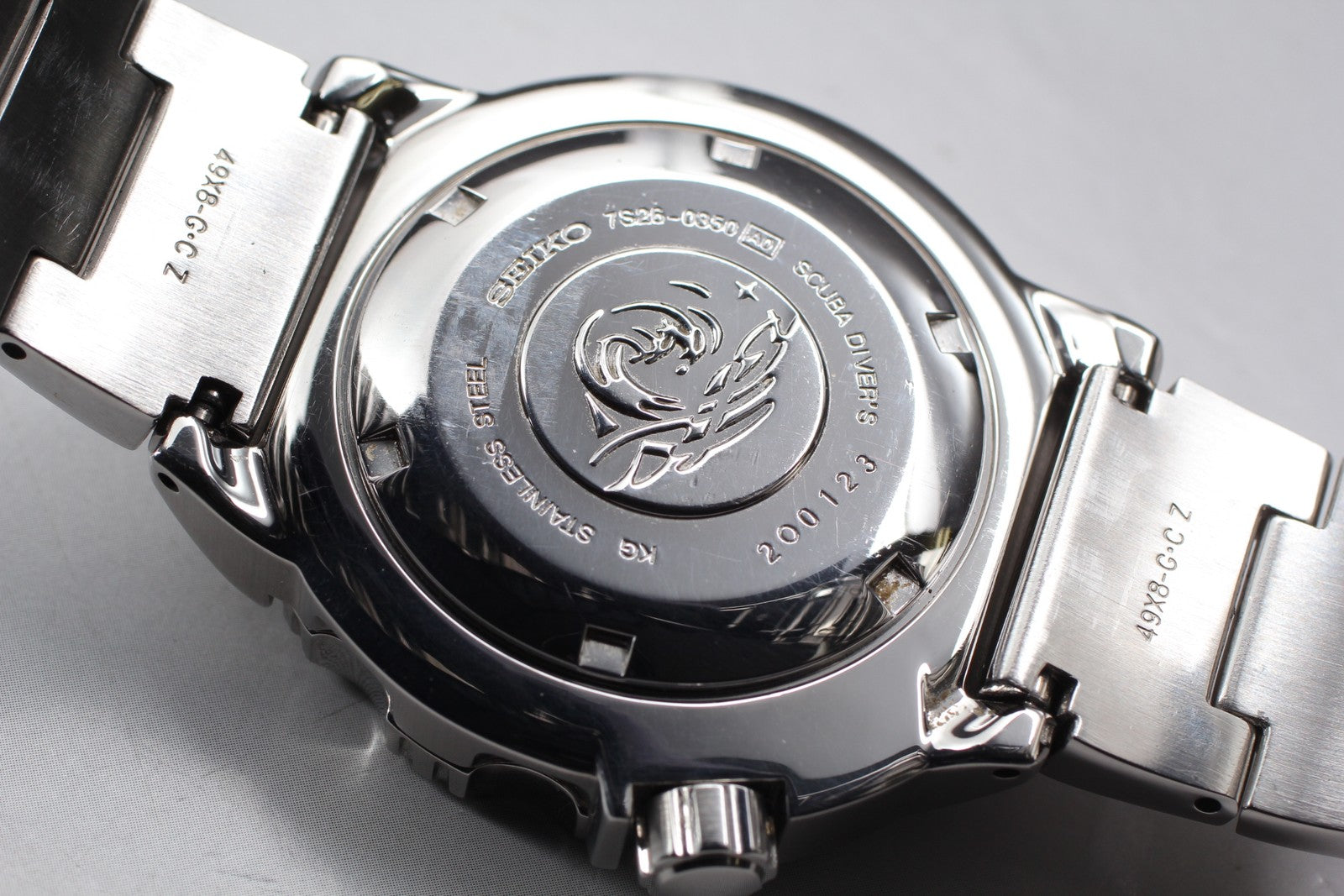 Exc+5* SEIKO 7S26-0350 SKX779 Divers Black Monster Automatic Men's Watch JAPAN