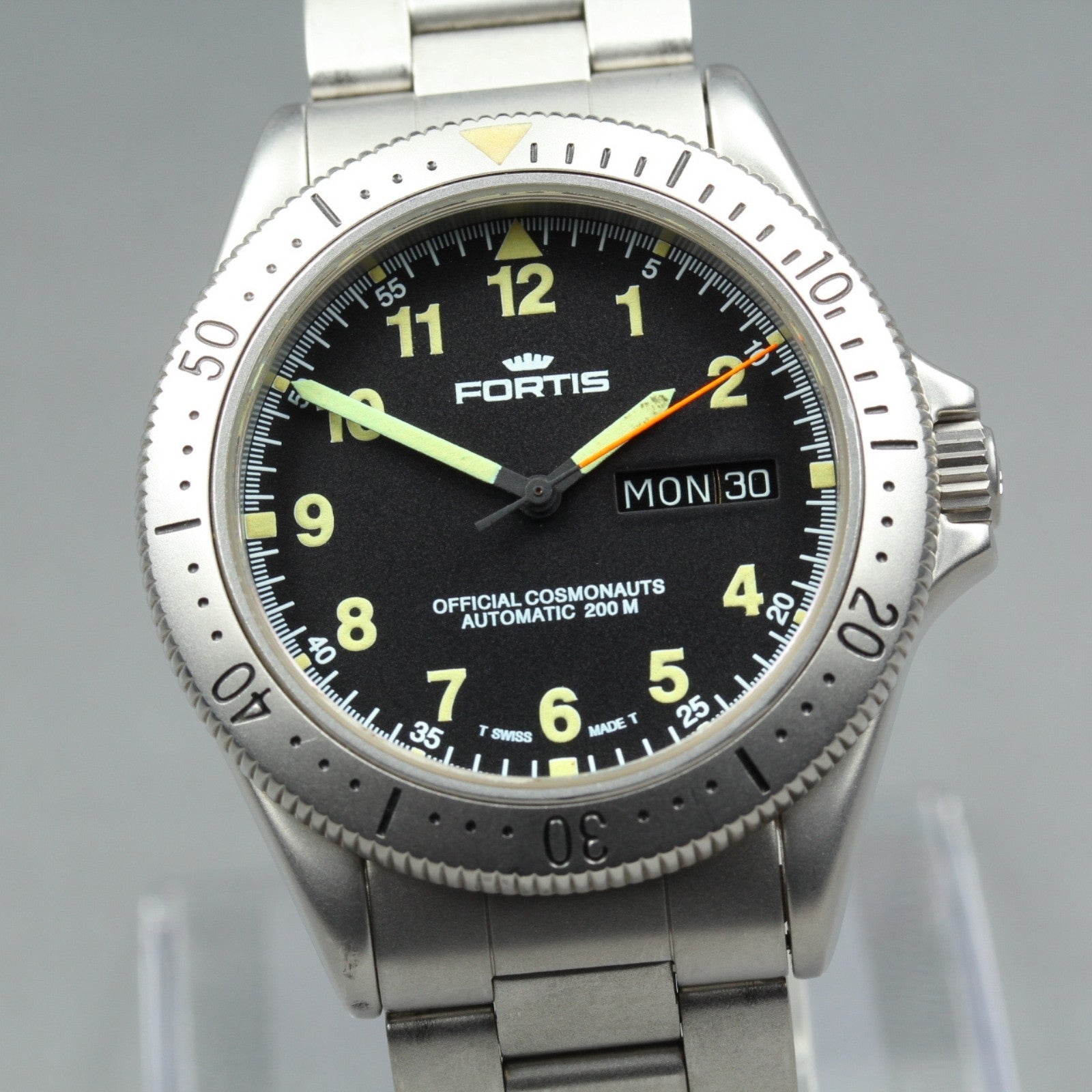 FORTIS Cosmonauts 610.22.158 Automatic Black Day/Date Men's Watch 39mm JP Exc+4