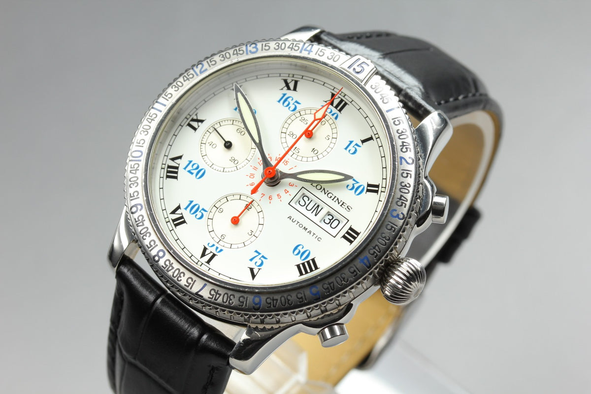 Longines Lindbergh Hour Angle Chronograph L2.618.4 White 41mm AT Men’s Watch