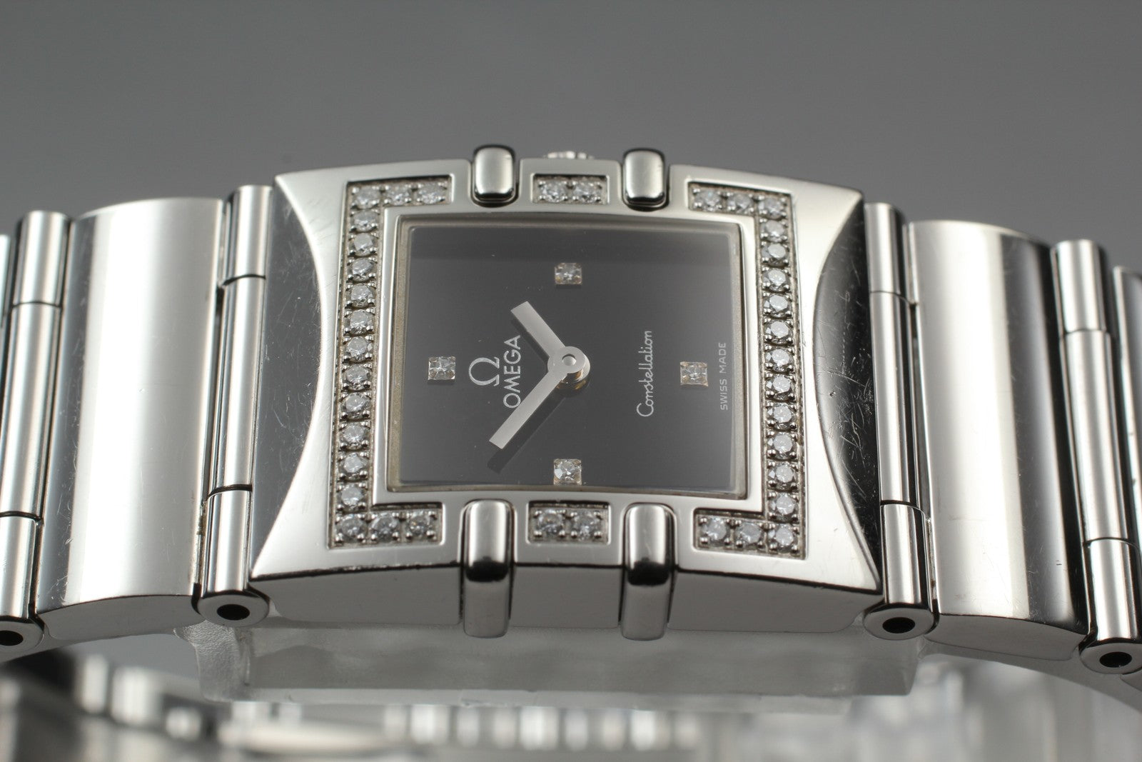 Exc+5 OMEGA Constellation Quadra 895.1230 Cal.1376 Diamond Women's Quartz Watch
