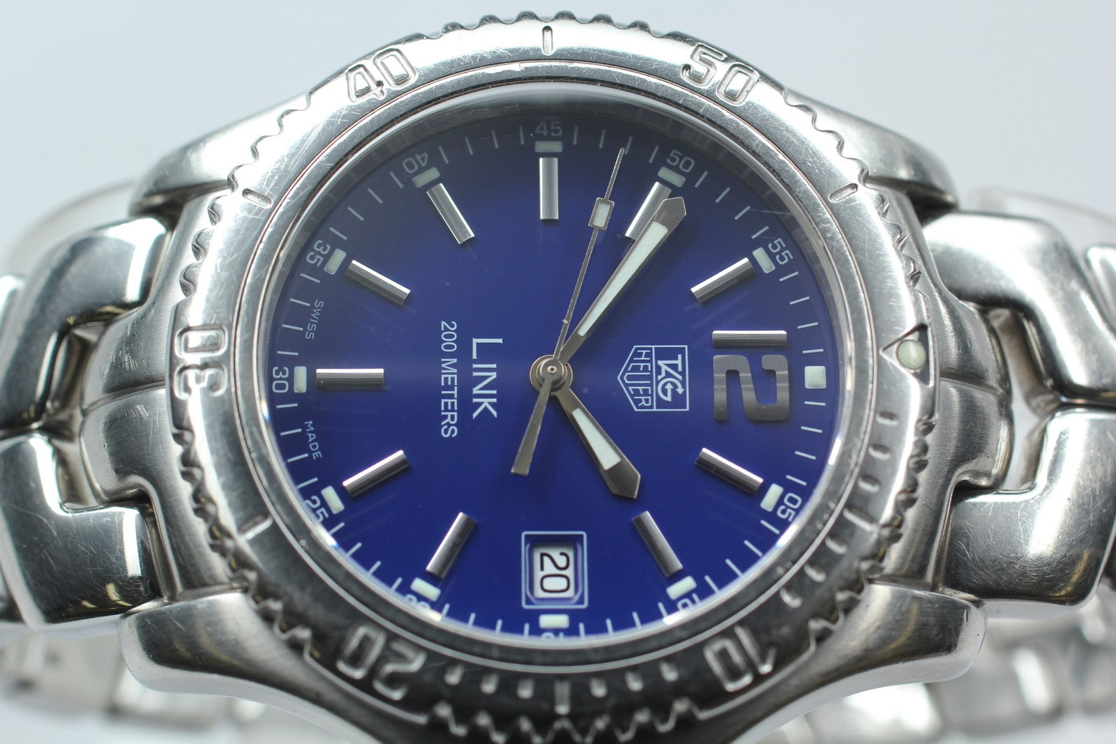 TAG Heuer LINK Professional WT1113-0 Blue Men's Watch Quartz 40mm JAPAN Box