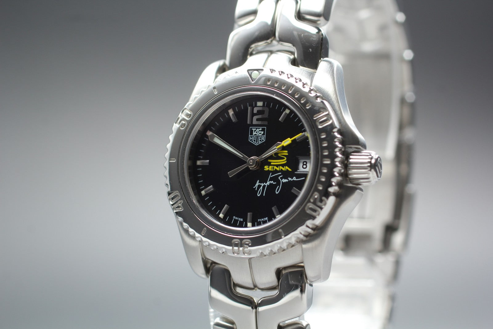 TAG HEUER Link WT141N Quartz Black Dial Women's Watch 26mm From JAPAN Box
