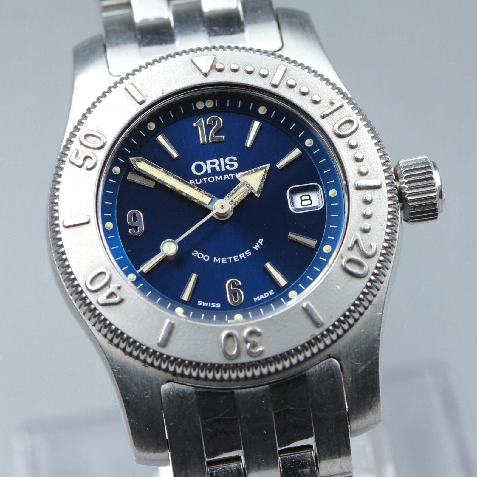ORIS Big Crown Diver 7508 Automatic Blue Dial Unisex Date Watch 32mm JAPAN Box