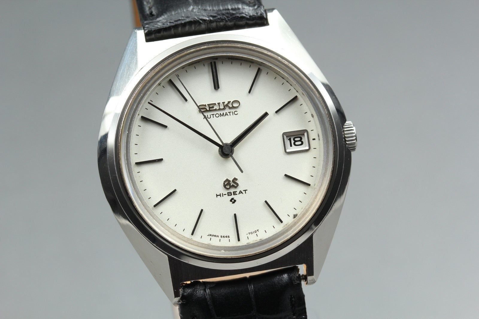overhauled Vintage SEIKO Grand Seiko 5645-7010 Silver Dial Men's Watch 35mm JP