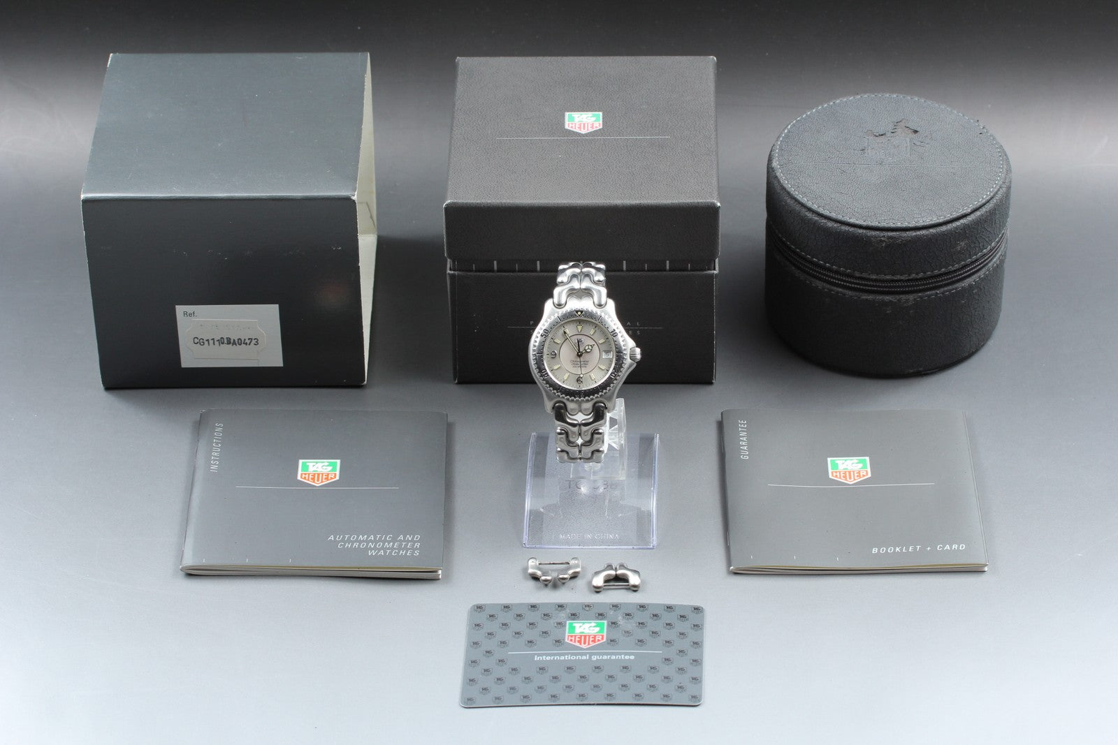 Vintage TAG HEUER SEL WG5112-P0 Automatic Silver Dial Men's Watch 36mm JAPAN Box