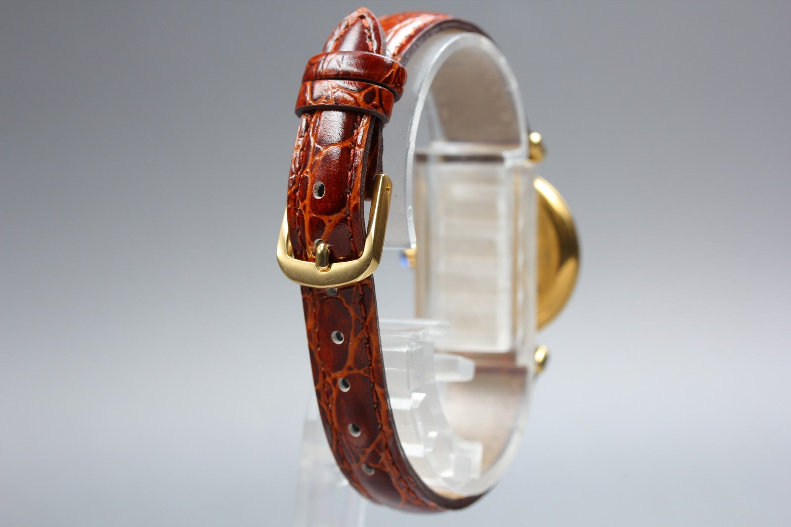 Cartier Must Colisee Vermeil 590002 Brown Gold Women's Quartz Watch Vintage