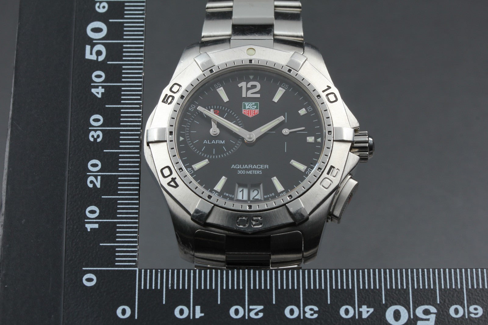 Exc+5*Box Vintage TAG Heuer Aquaracer WAF111Z Black Quartz Men's Watch 40mm JP