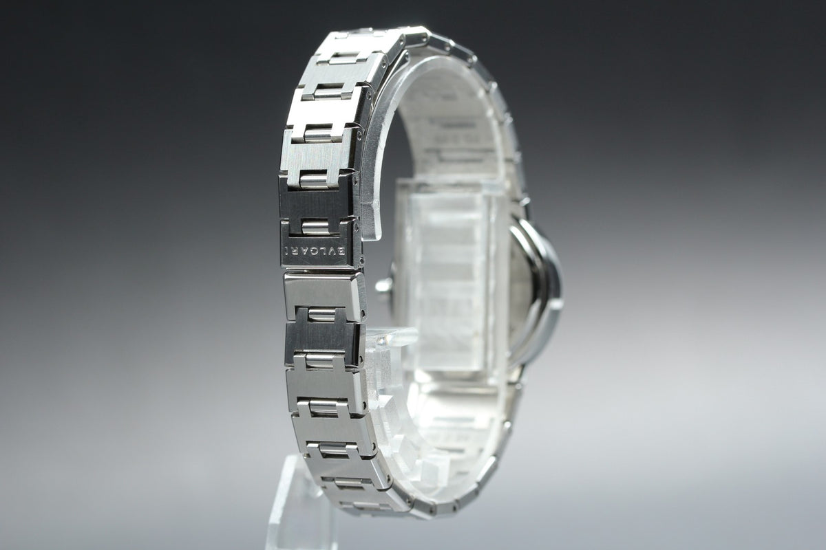 BVLGARI BB26SS Black Dial Quartz Date Women’s Watch 26mm Used From JAPAN w/Pouch