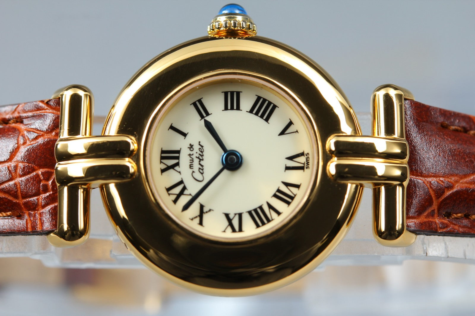 Vintage Cartier Must Colisee Vermeil 590002 Brown 23mm Women's Quartz Watch