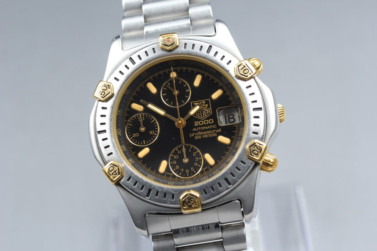 TAG HEUER 2000 165.306 Automatic Chronograph Date Men's Watch 42mm JAPAN
