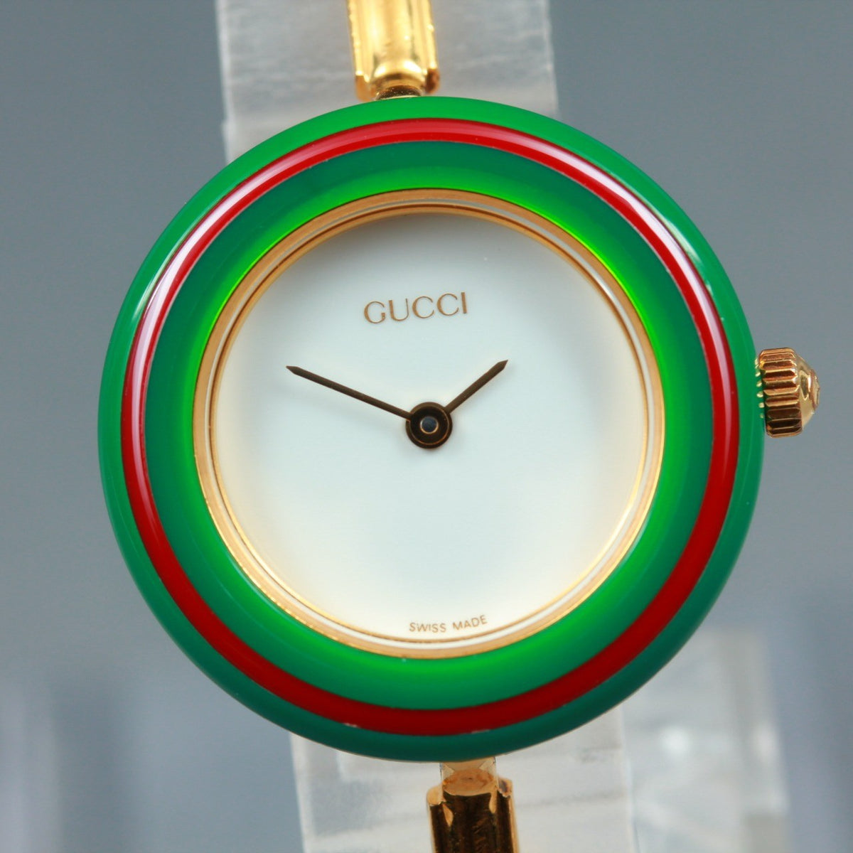 New Batt GUCCI Change Bezel 11/12.2 12Color Quartz White Women's Watch JAPAN