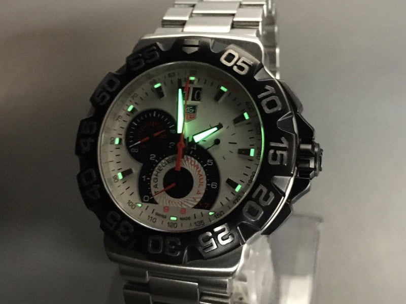 TAG Heuer Formula 1 CAH1011 Quartz White Dial Date Men's Watch 44mm JAPAN